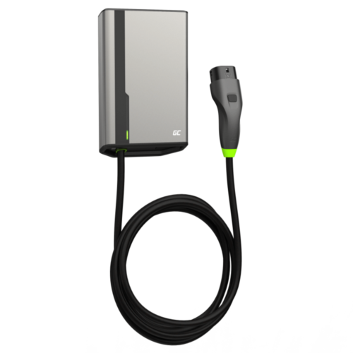 Green Cell GC HabuDen Wallbox 22kW 32A 5m Kabel Typ 2 Inteligentna Stacja Ładowania EV z Aplikacją GC App Bluetooth WiFi